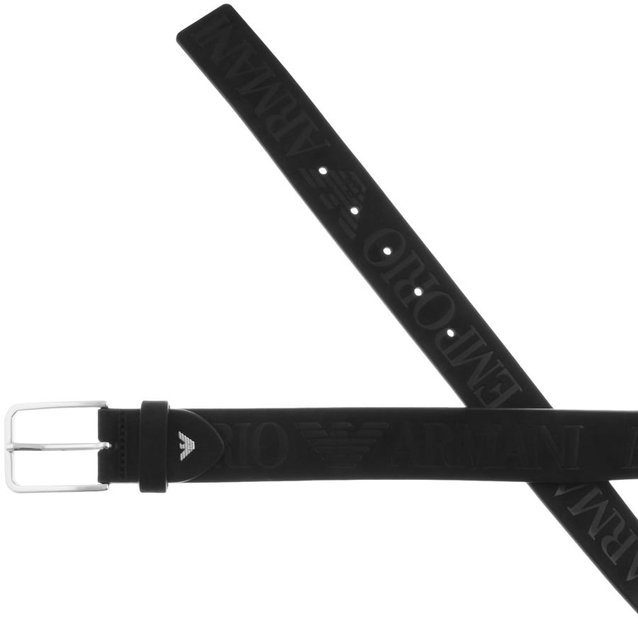 Alternative Image for ProductEmporio Armani Branded Leather Belt Black2
